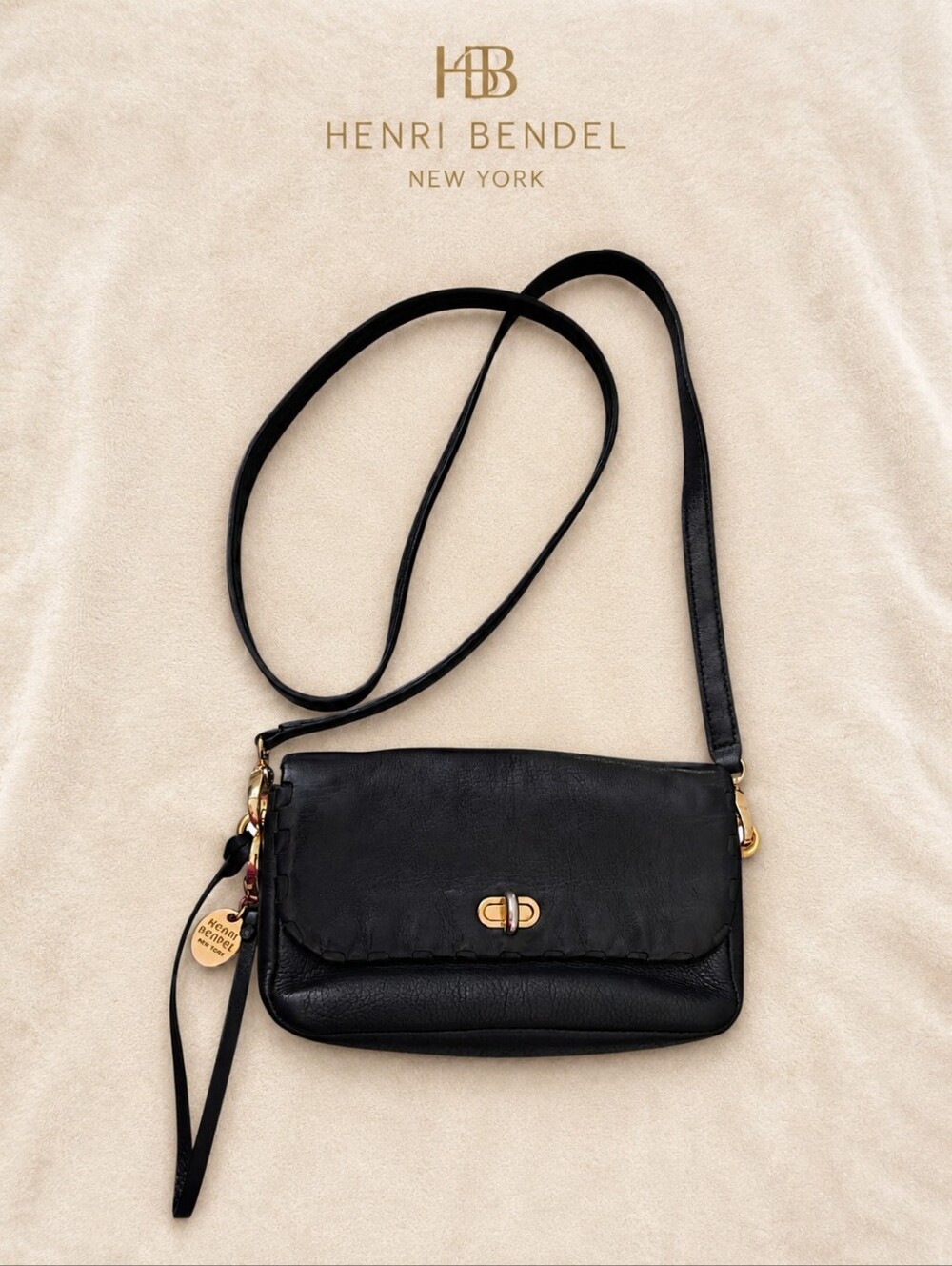 Henri Bendel Leather Crossbody Wristlet Bag